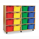 MOBILE EXTRA DEEP TRAY UNIT, MOBILE TRAY UNITS, MOBILE TRAY UNITS, 16 Extra Deep Tray Unit, Maple