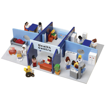 WOODEN TOYS, HEALTH CENTRE PLAY SET, Set