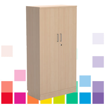 DOUBLE  DOOR CUPBOARD, 1500mm height, Beech, Smartbuy