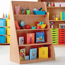BOOK STORAGE, SHELVING, 4 Fixed Shelves, Beech