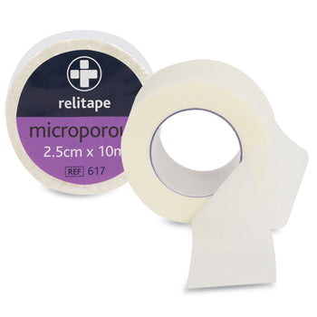 FIRST AID, TAPES AND STRAPPINGS, Microporous, Individually Wrapped, 25mm x 10m, Box of 12