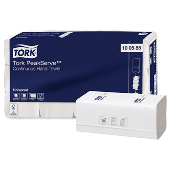 TORK PEAKSERVE CONTINUOUS HAND TOWEL, 1 Ply Peakserve Hand Towel, Case of 4920 Sheets