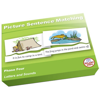 SMART PHONICS, PICTURE SENTENCE MATCHING PUZZLES, Phase Four, Set