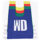 NETBALL BIBS, Large 50 x 40cm, Nylon, Blue, Set of 7