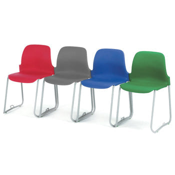 MASTERSTACK SKID BASE CHAIR, Sizemark 6 - 460mm Seat height, Green