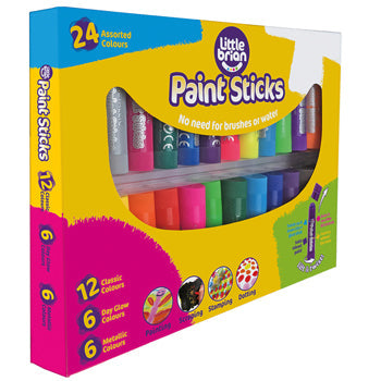 PAINT STICKS, Assorted, Pack of 24 x 10g