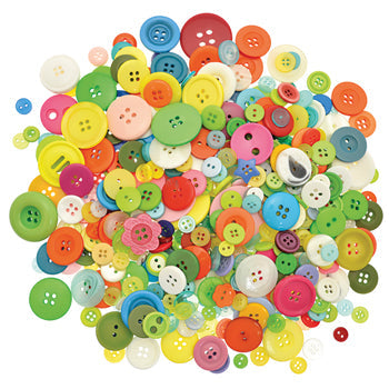 BUTTONS, COLLAGE, Round, Pack of 500g