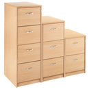 FILING CABINETS, 4 Drawer, 1360mm height, Oak