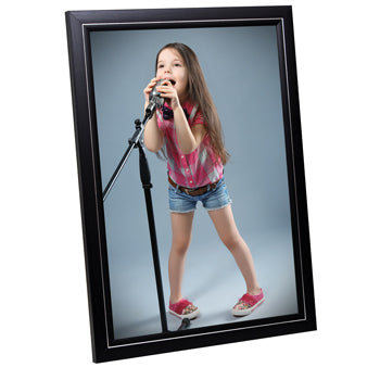 PICTURE FRAMES, ECONOMY FRAMES, Black/ Silver Key Line, A4 with Strut & Hangers, Each