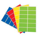 COLOURED SELF-ADHESIVE LABELS, Rectangles, 25 x 50mm, 2 wide, Blue, Pack of 900