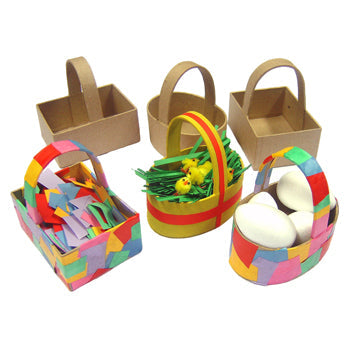 PAPIER MACHE BASKETS, Pack of 6