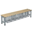 CLOAKROOM BENCH, SINGLE SIDED, With Shoe Shelf, 2000mm