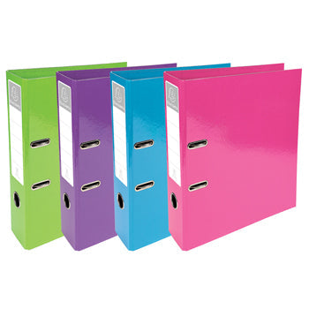 RING BINDERS, A4, 2 RING ('O' Shaped), A4 LEVER ARCH FILE, 70mm Capacity, Pink, Box of 10
