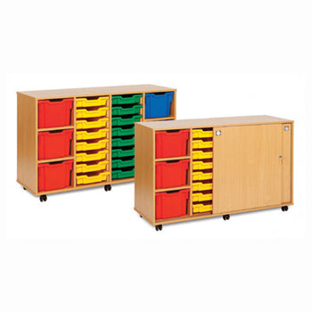 MOBILE TRAY UNITS, SLIDING DOOR UNITS, 22 Tray Units, Without Sliding Doors