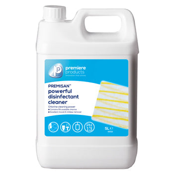 WASHROOMS AND TOILETS, Powerful Disinfectant Cleaner, Premisan(TM), Premiere Products, Case of 2 x 5 litres