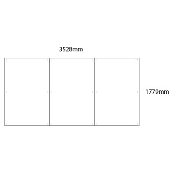 WHITEBOARDS, Whiteboard Wall Panel Kits, 1779 x 1176mm, Pack of 3