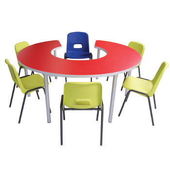 ENVIRO EARLY YEARS RANGE, KEYHOLE TABLE, Sizemark 1 - 460mm height, Acid Green