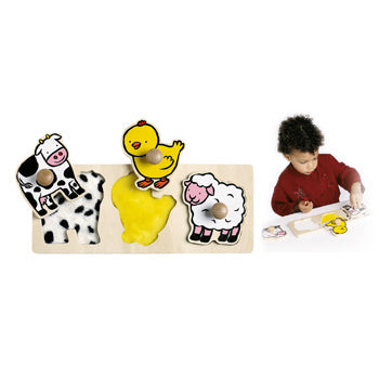 TACTILE PUZZLES, Farm Animals, Age 18mths+, Each