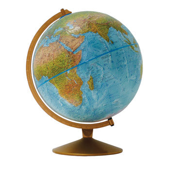 GEOGRAPHY, GLOBE, Physical, 300mm diameter, Each