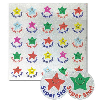 STICKERS, MOTIVATION & REWARD, Star with Caption, Pack of 100 stickers