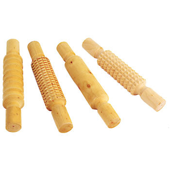 WOODEN ROLLING PIN SET, Pack of 4