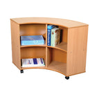 BEECH EFFECT STORAGE RANGE, QUARTER ROUND UNIT - CURVE OUT, 710 x 310 x 700mm height
