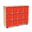 COLOURED EDGE RANGE, MOBILE TRAY UNITS, 12 Jumbo Tray, Blue