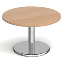 COFFEE TABLES, CIRCULAR PEDESTAL BASE, 800mm diameter, Beech
