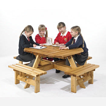 TIMBER, Octagonal Picnic Table, Junior, 8 Seater, Anchor Fast, Each