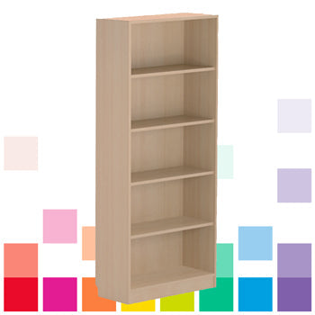 OPEN BOOKCASES, 1800mm height, Beech, Smartbuy