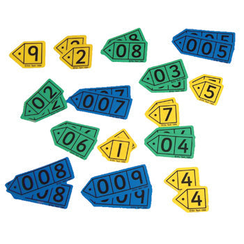 PLACE VALUE ARROWS, DURABLE POLYPROPYLENE, Decimal, Pupil Sized, Pack of 6 sets