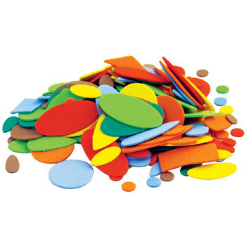 COLLAGE FOAM SHAPES, Assorted Shapes, Self Adhesive Backed, Pack of 400