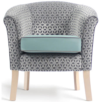 TUB CHAIR, Cadet Voyage Vinyl, Indigo