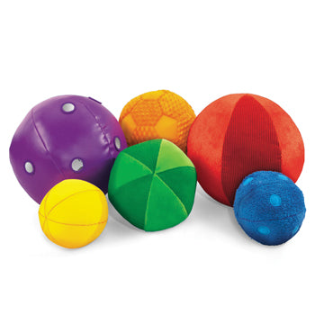 WASHABLE SENSORY BALLS, Age 3 mths+, Set of 6