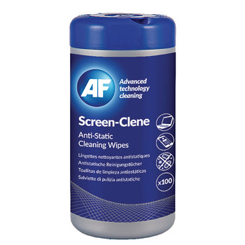 AF CLEANING MATERIALS, COMPUTER, Screen-Clene Tub, Tub of 100 wipes