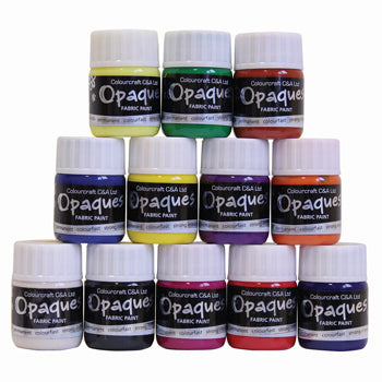 FABRIC PAINT, Introductory Pack, Pack of 12 x 65ml