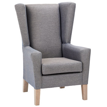 HIGH BACK WING CHAIR, Fabric, Sargasso