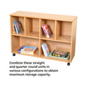 BEECH EFFECT STORAGE RANGE, MOBILE LARGE STORAGE UNIT, 1000 x 310 x 700mm height