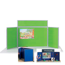 BUSYFOLD(R) TABLETOP FOLDING DISPLAY KITS, Light, Landscape 3kg, With Grey Trim, Cyan