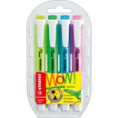 HIGHLIGHTERS, STABILO SWING COOL, Pack of 4,, 4 Assorted Colours, Pack of 4