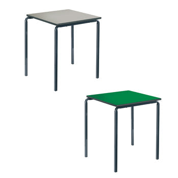 CRUSHBENT STACKING TABLE, SQUARE, 600 x 600mm, Sizemark 6 - 760mm height, Green