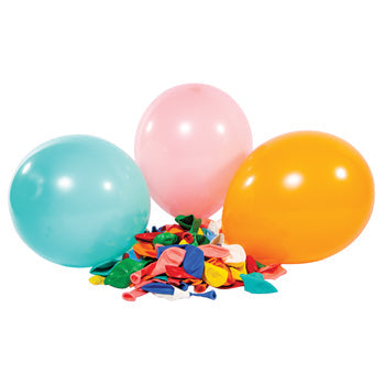 BALLOONS, Assorted Colours, Pack of 100