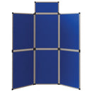 HEAVY DUTY FOLD-UP DISPLAY SYSTEM, 6 Panel Screens, Blue