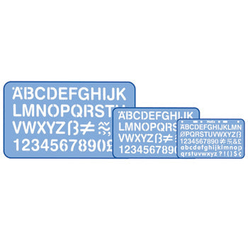 STENCILS, Lettering, Set of 15