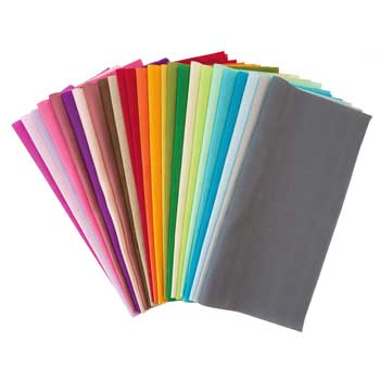 TEXTILES, FABRIC PACKS, Plain, 230 x 230mm approx., Pack of 25