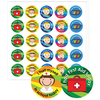 STICKERS, First Aid, Pack of 125