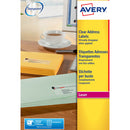 AVERY(R) CLEAR LASER LABELS, L7560-25, Pack of 25