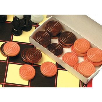 INDOOR GAMES, DRAUGHTS PIECES, Set of 24