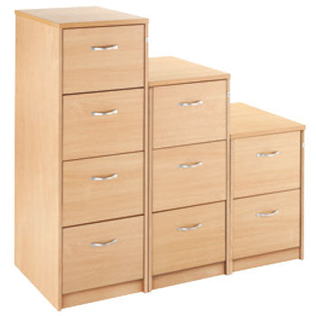 FILING CABINETS, 2 Drawer, 730mm height, Beech