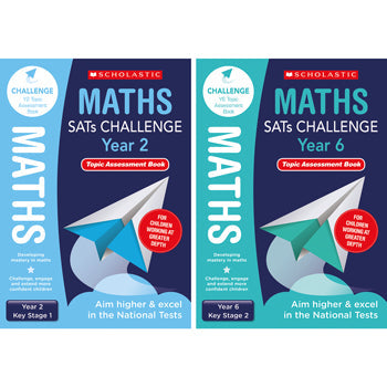 SATS MATHS CHALLENGE CLASSROOM PROGRAMME, Maths Topic Assessments, Year 6, Pack of 10